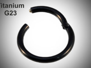 Кольцо-кликер 1.2мм Black из титана