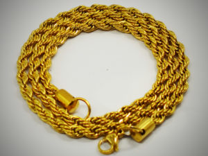 Цепь из стали 4мм Веревка Gold
