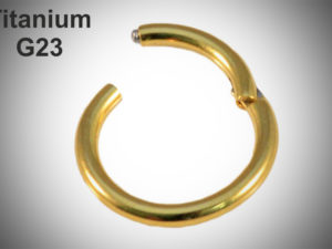 Кольцо-кликер 1.2мм Gold из титана