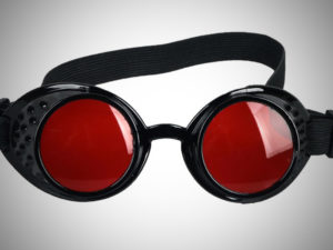 Киберпанковские очки гогглы black red glasses