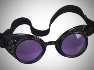 Киберпанковские  гогглы black purple glasses