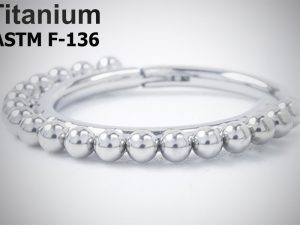 Кольцо-кликер 1.2мм Crown из титана ASTM F-136