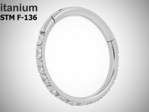Кольцо-кликер 1.2мм Charmins из титана  ASTM F-136