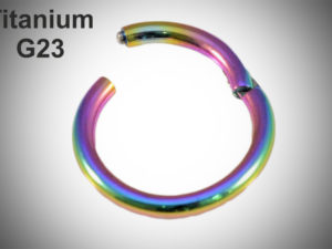 Кольцо-кликер 1.2мм Rainbow из титана