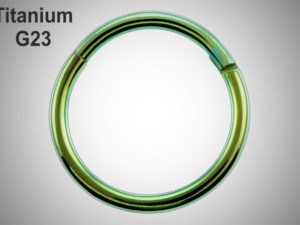 Кольцо-кликер 1.2мм Green из титана