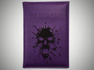 Обложка для паспорта Череп в брызгах