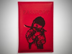 Обложка для паспорта Дитя Сатаны Красная