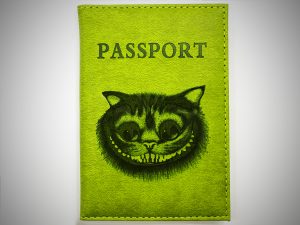 Обложка для паспорта Чешир