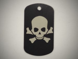 Жетон Череп в брызгах Black