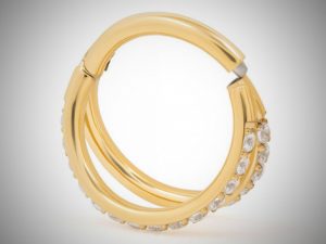 Кольцо-кликер Smile Gold из титана ASTM F-136